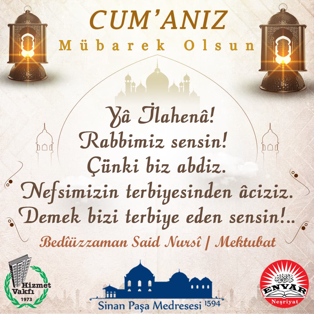 Yâ İlahenâ! Rabbimiz sensin! Çünki biz abdiz. Nefsimizin terbiyesinden âciziz. Demek bizi terbiye eden sensin!..