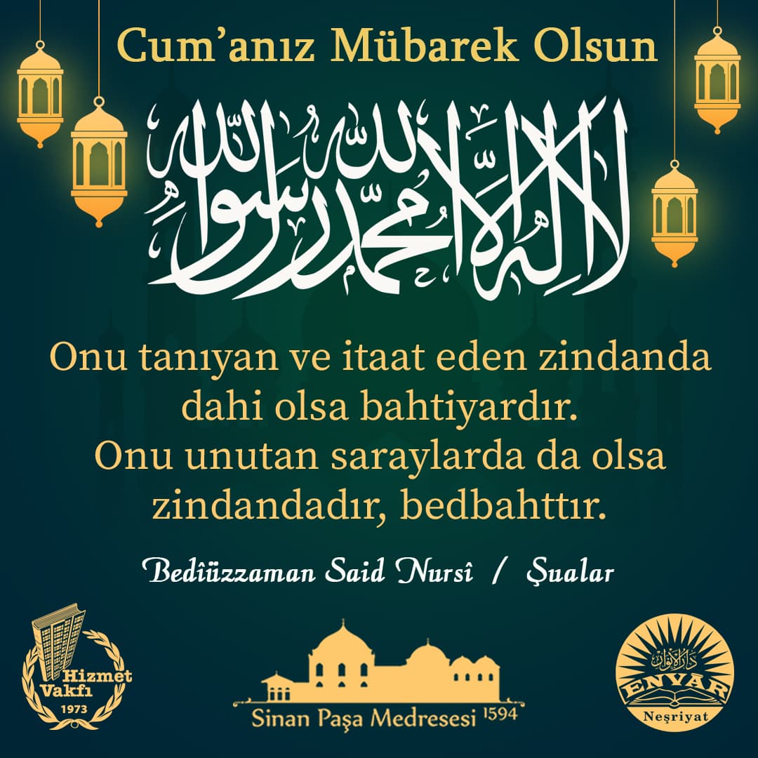 Onu tanıyan ve itaat eden zindanda dahi olsa bahtiyardır. Onu unutan saraylarda da olsa zindandadır, bedbahttır.
