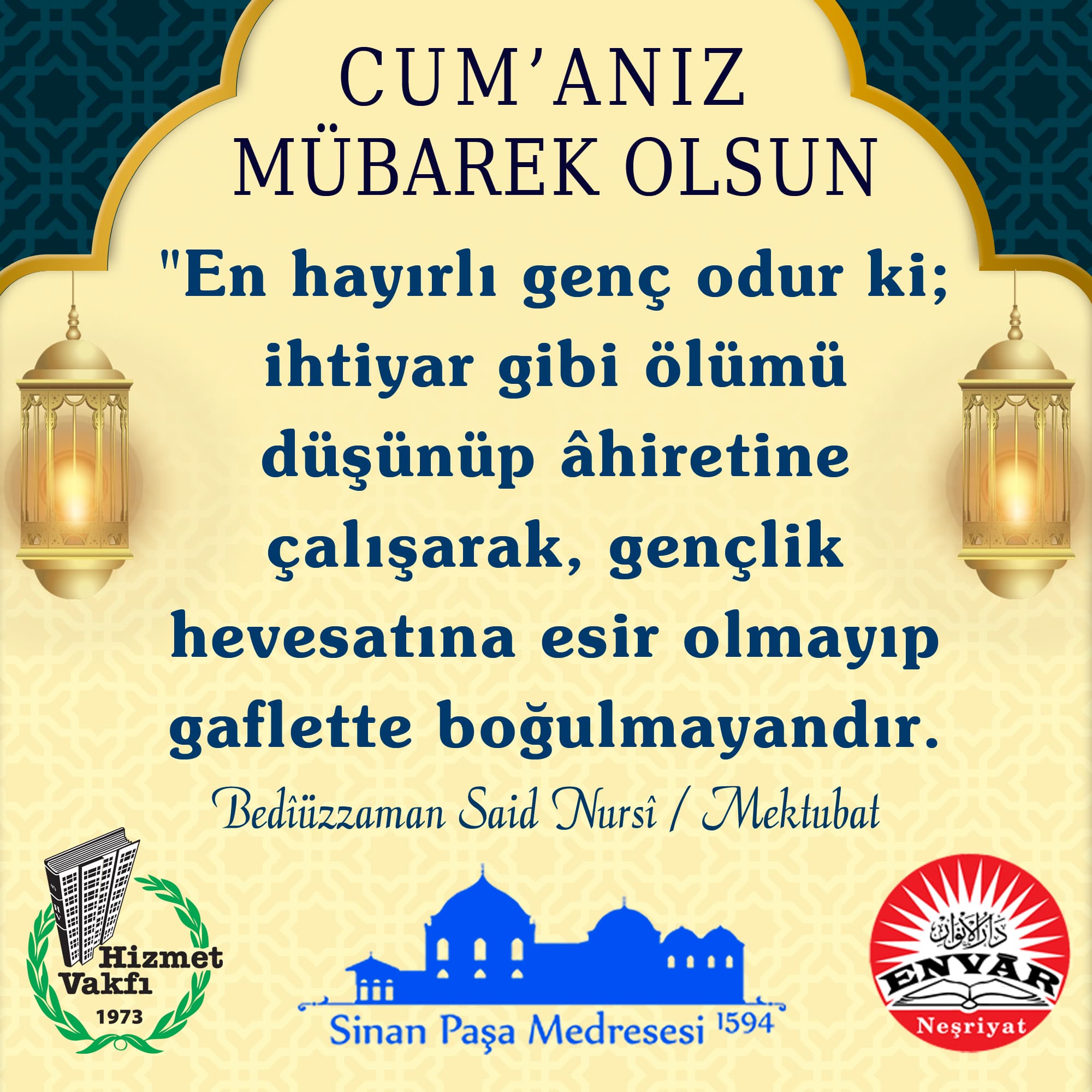 En hayırlı genç odur ki; ihtiyar gibi ölümü düşünüp âhiretine çalışarak, gençlik hevesatına esir olmayıp gaflette boğulmayandır.