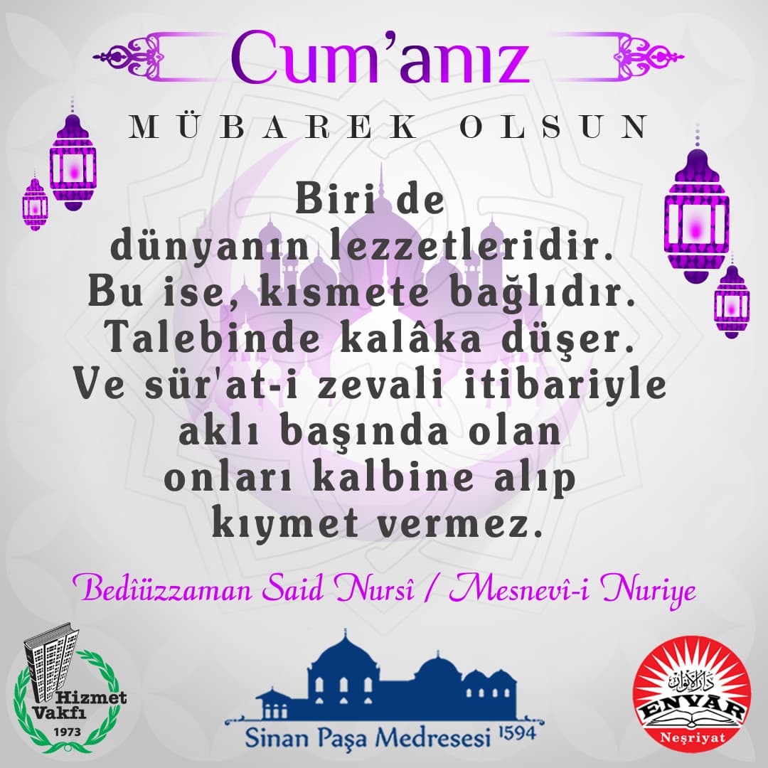 Biri de dünyanın lezzetleridir. Bu ise, kısmete bağlıdır. Talebinde kalâka düşer. Ve sür'at-i zevali itibariyle aklı başında olan onları kalbine alıp kıymet vermez.